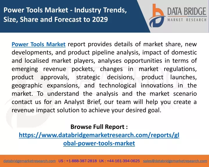 power tools market industry trends size share