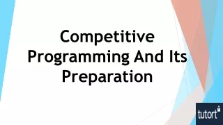 Competitive Programming And Its Preparation