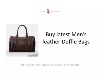 Men’s leather Duffle Bags
