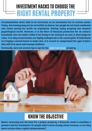 investment hacks to choose the right rental