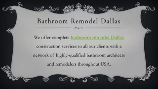 Bathroom Remodel Dallas