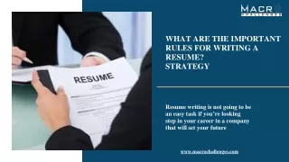 what are the important rules for writing a resume