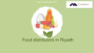 Food distributors in Riyadh
