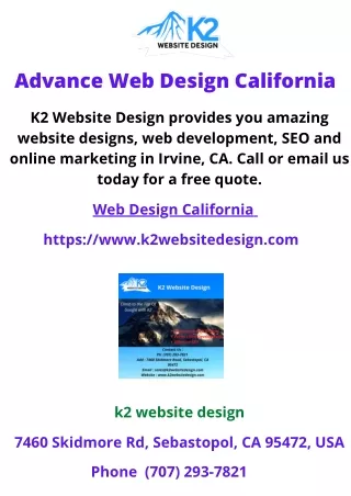 advance web design california