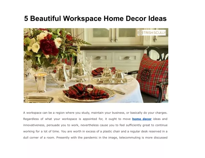 5 beautiful workspace home decor ideas