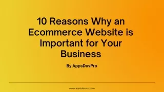 10 reasons why an ecommerce website is important
