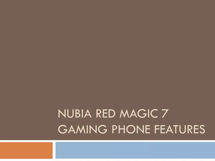 nubia red magic 7 gaming phone features