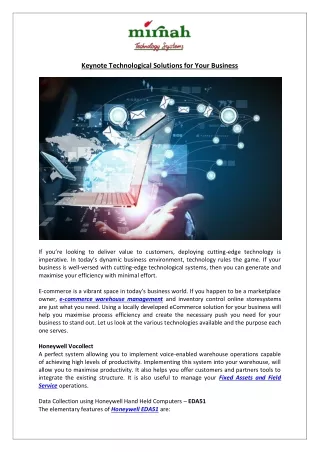 keynote technological solutions for your business
