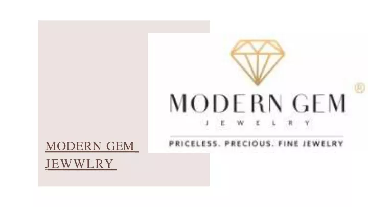 modern gem jewwlry