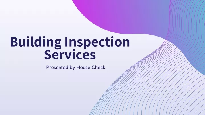 building inspection services