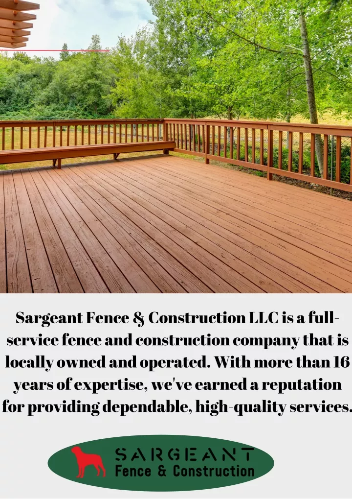 sargeant fence construction llc is a full service