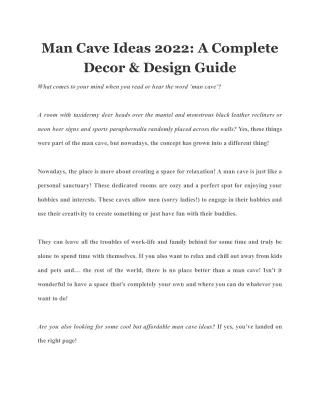 man cave ideas 2022 a complete decor design guide
