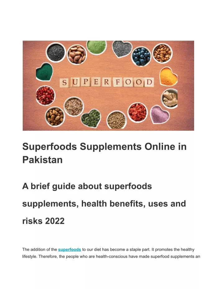 superfoods supplements online in pakistan