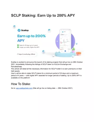 sclp staking earn up to 200 apy