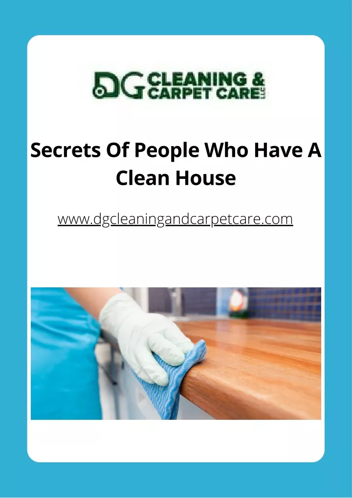 secrets of people who have a clean house