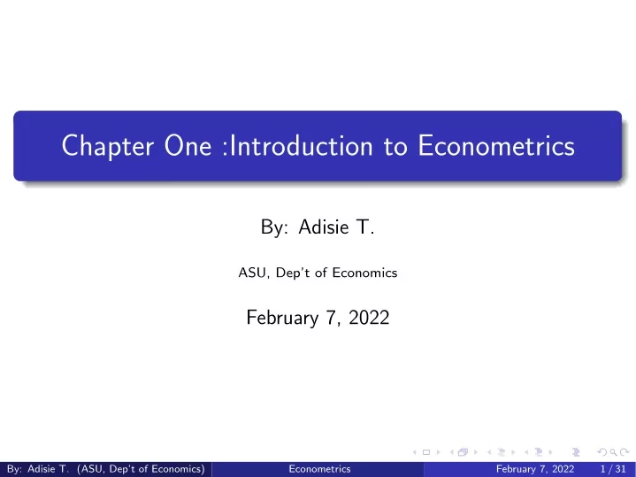 PPT - Econometrics_Ch_1 PowerPoint Presentation, Free Download - ID ...