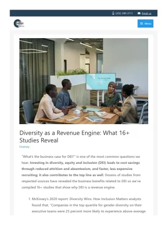 Diversity as a Revenue Engine What 16  Studies Reveal
