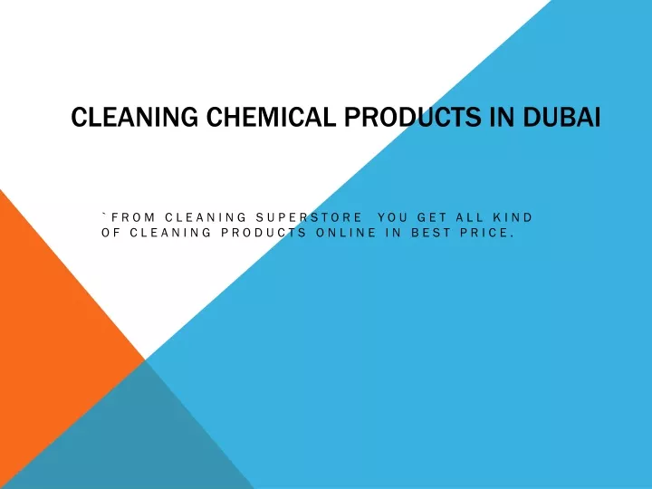 cleaning chemical products in dubai