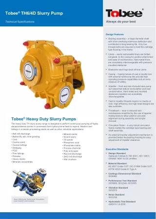 tobee th 6 4d slurry pump