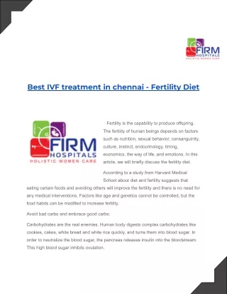 best IVF treatment in chennai