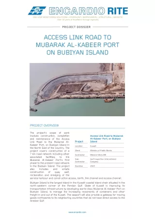 Access Link to Mubarak Al-Kabeer Port Kuwait Case Study