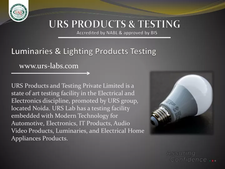 luminaries lighting products testing