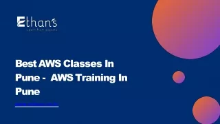 AWS Training In Pune - AWS Classes In Pune - Ethan's