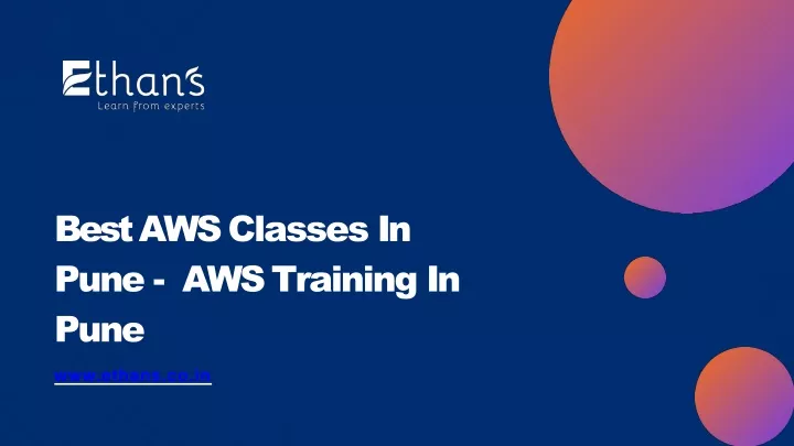 best aws classes in pune aws training in pune