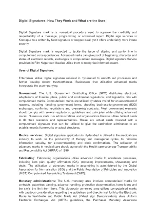 digital signatures how they work and what