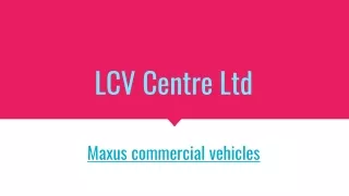 EV vans for sale-----LCV Centre Ltd