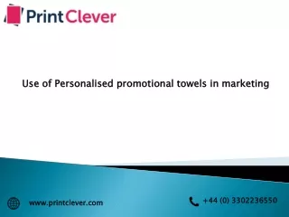 Use of Personalised promotional towels in marketing 