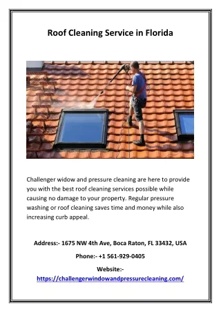 Roof Cleaning Service in Florida