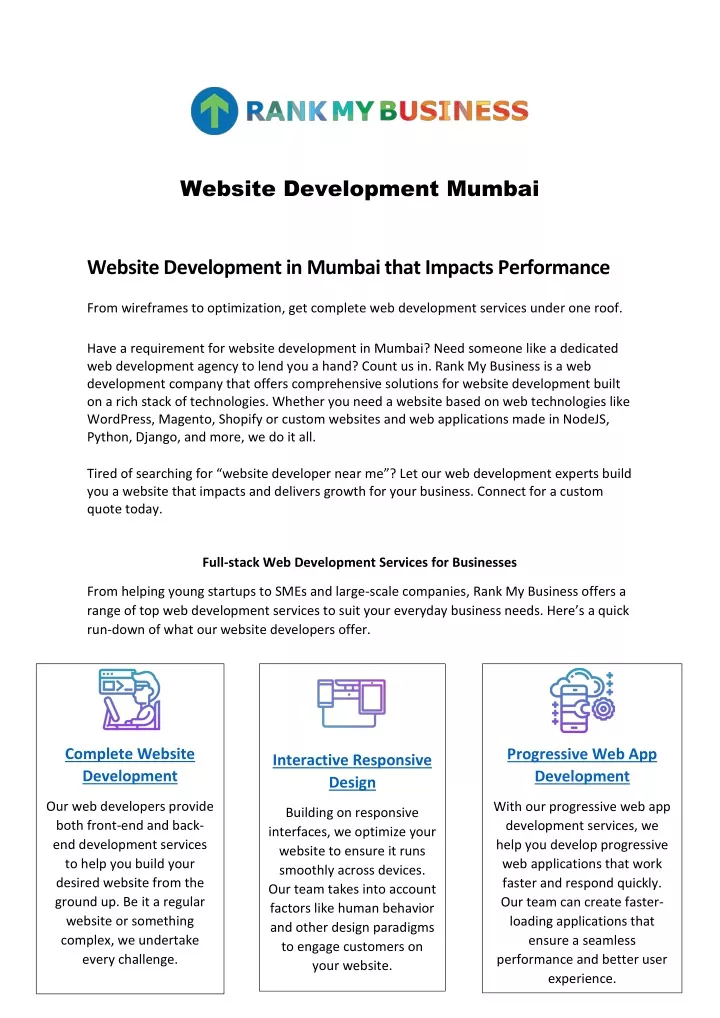 website development mumbai