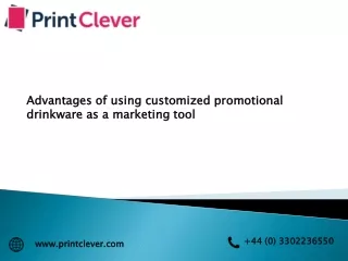 Advantages of using customized promotional drinkware as a marketing tool