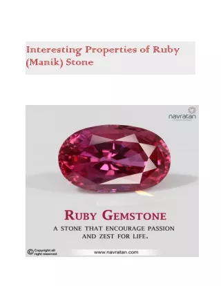 Interesting Properties of Ruby