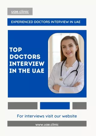 EXPERIENCED DOCTORS INTERVIEW IN UAE