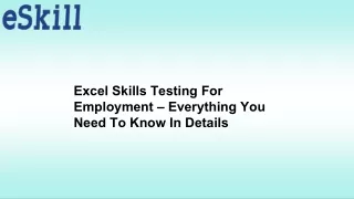 excel skills testing for employment everything