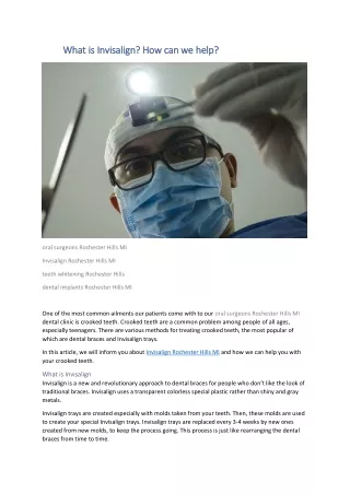 what is invisalign how can we help what