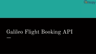 Galileo Flight Booking API
