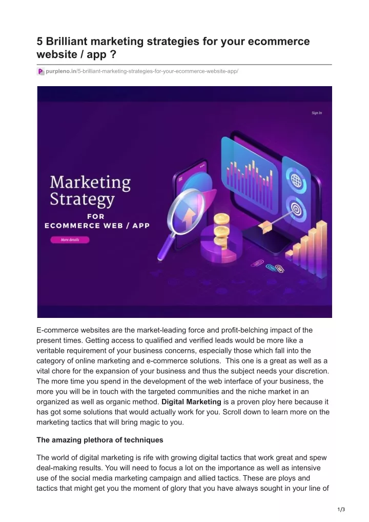 5 brilliant marketing strategies for your