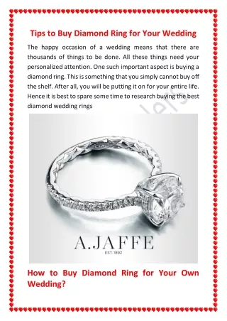 Tips to Buy Diamond Ring for Your Wedding_RomanJewelers
