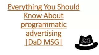 Everything You Should Know About programmatic advertising