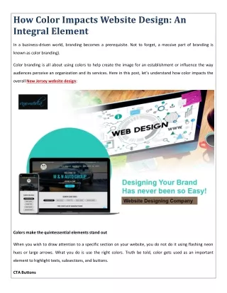 how color impacts website design an integral