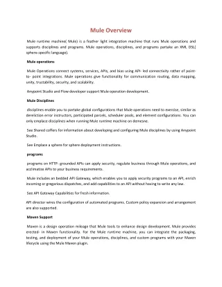 mule overview