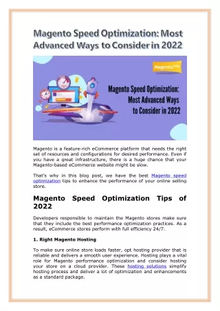 magento is a feature rich ecommerce platform that
