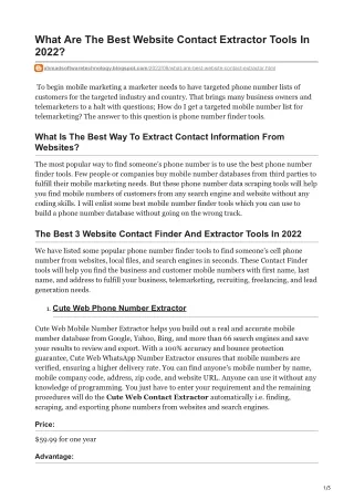 what are the best website contact extractor tools