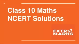 Class 10 Maths NCERT Solutions