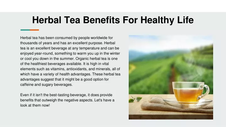 herbal tea benefits for healthy life