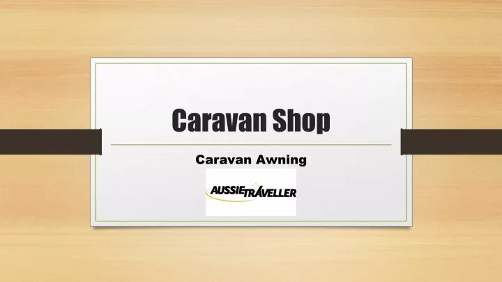 caravan shop