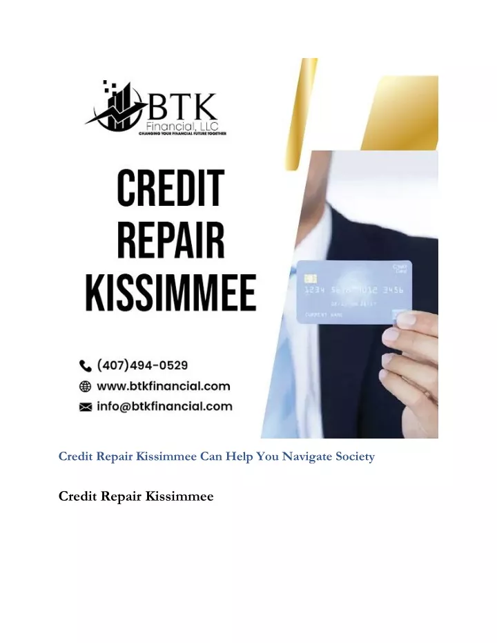 credit repair kissimmee can help you navigate